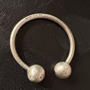 Tiffany & Co. Silver Spherical End Bangle